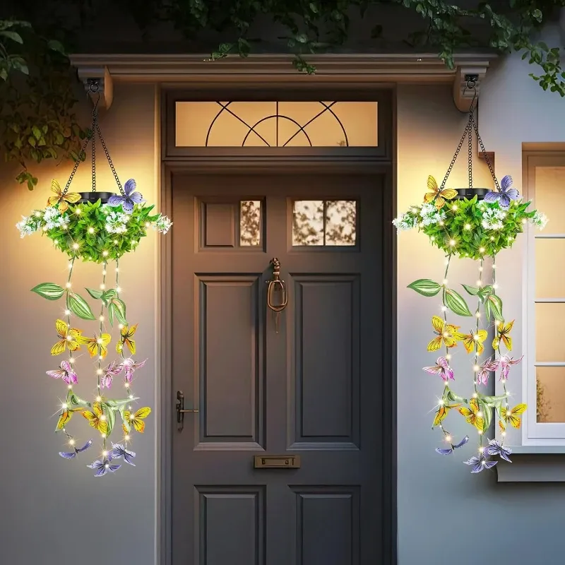 Solar Butterfly Vine LED Lights 4