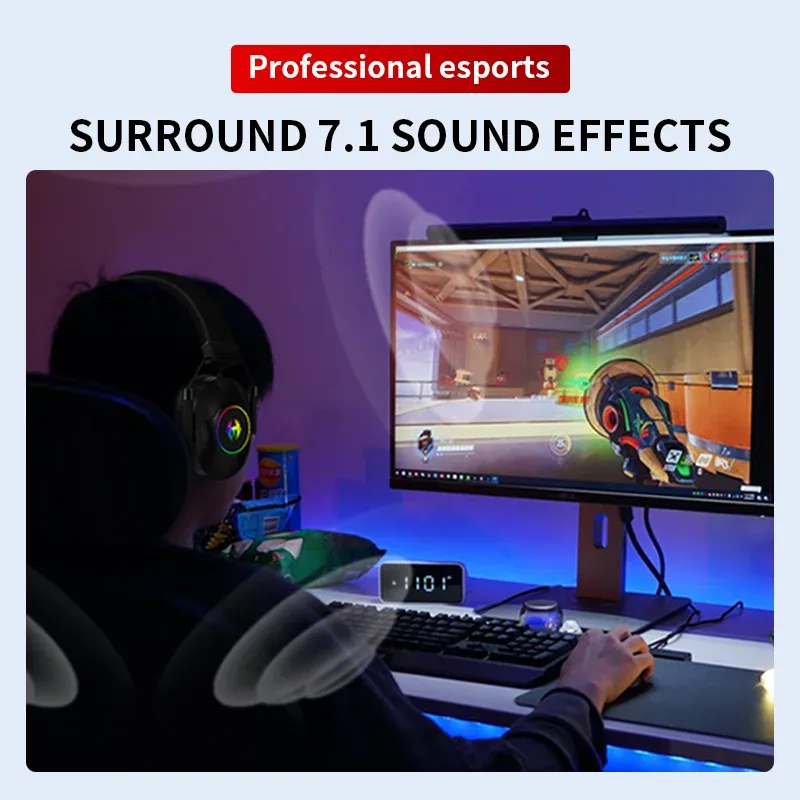 7.1 RGB Gaming Headset with Noise Cancelling 6