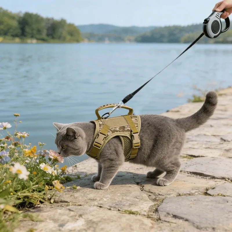 Escape Proof Cat Harness & Retractable Leash Set 4