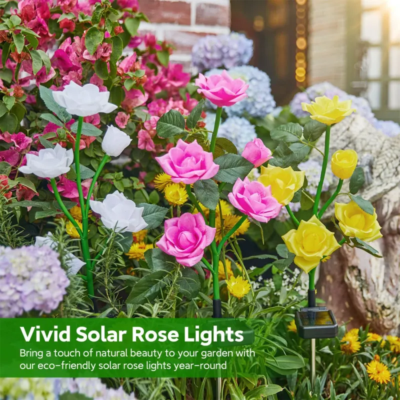 Solar Rose Flower Garden Lights 5