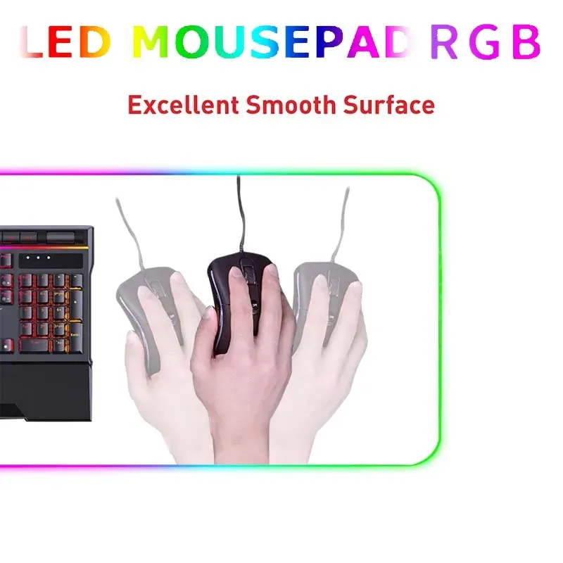 RGB LED Gaming Mouse Pad - XXL Backlit Desk Mat 3