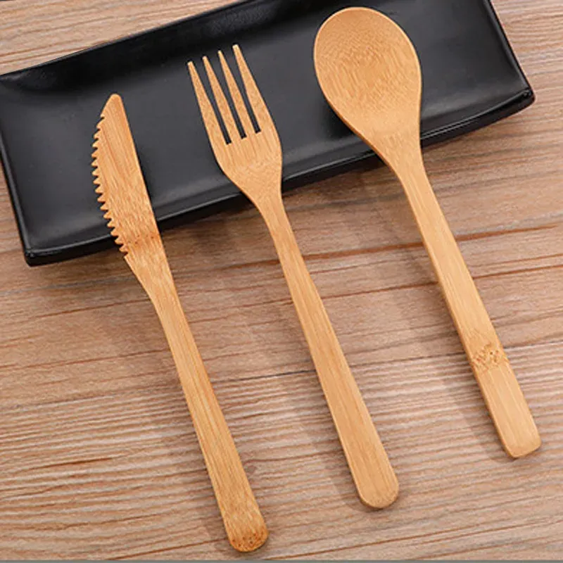 Bamboo Wooden Dinnerware Set (3-Piece) 6