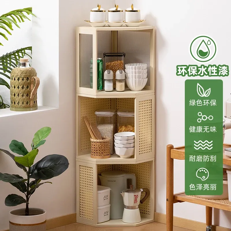 Bamboo Corner Spice Rack Organizer 4
