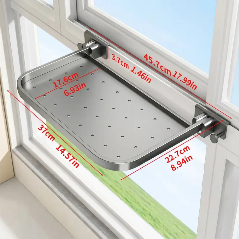 No Drill Foldable Drying Shelf 5