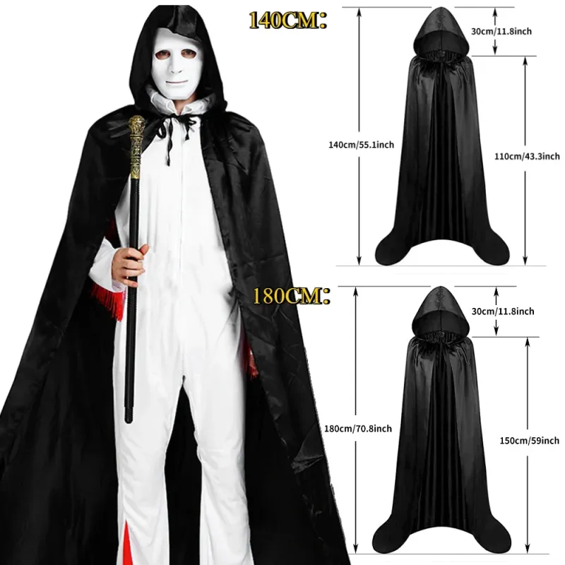 Long Hooded Halloween Cosplay Cape Cloak 4
