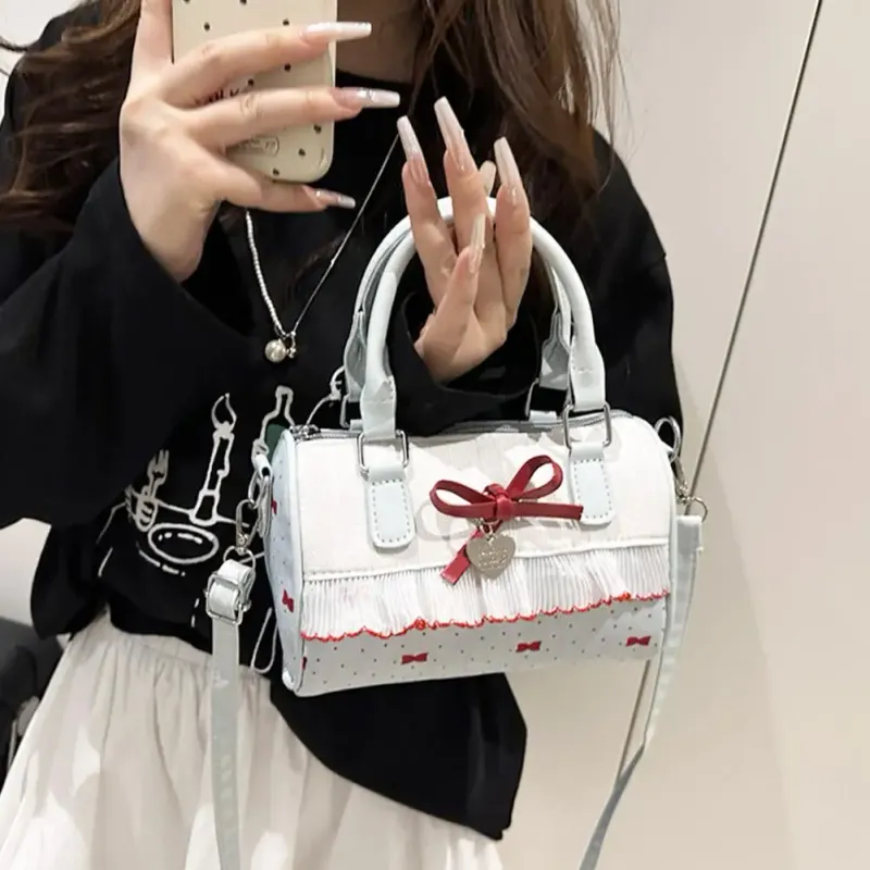 Polka Dot Korean Style PU Leather Shoulder Bag 5