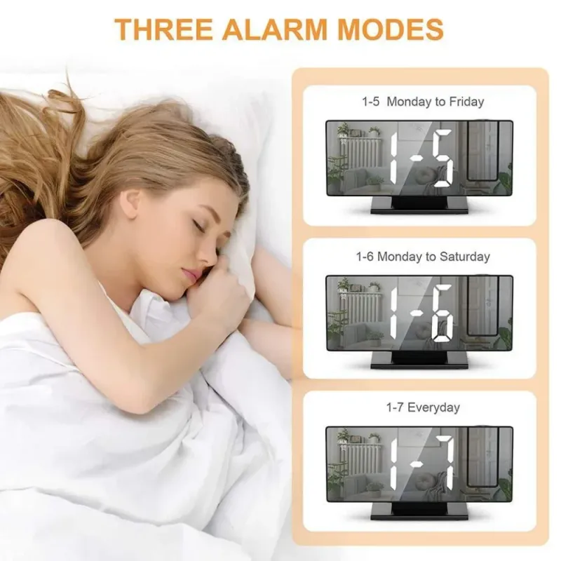USB Projection Alarm Clock 4