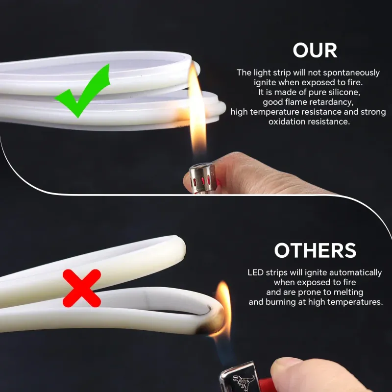 COB LED Strip 220V Neon Rope Light 5