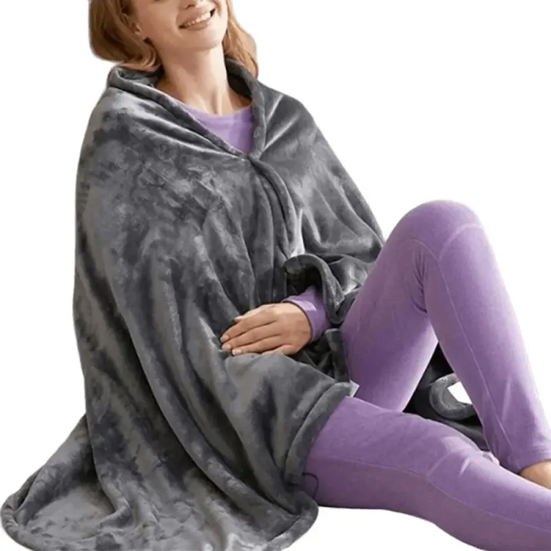 USB Fleece Electric Heated Lap Blanket 2