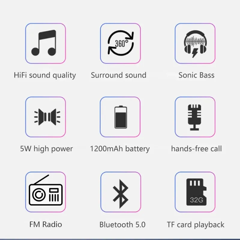 Portable Bluetooth Speaker with FM Radio 6