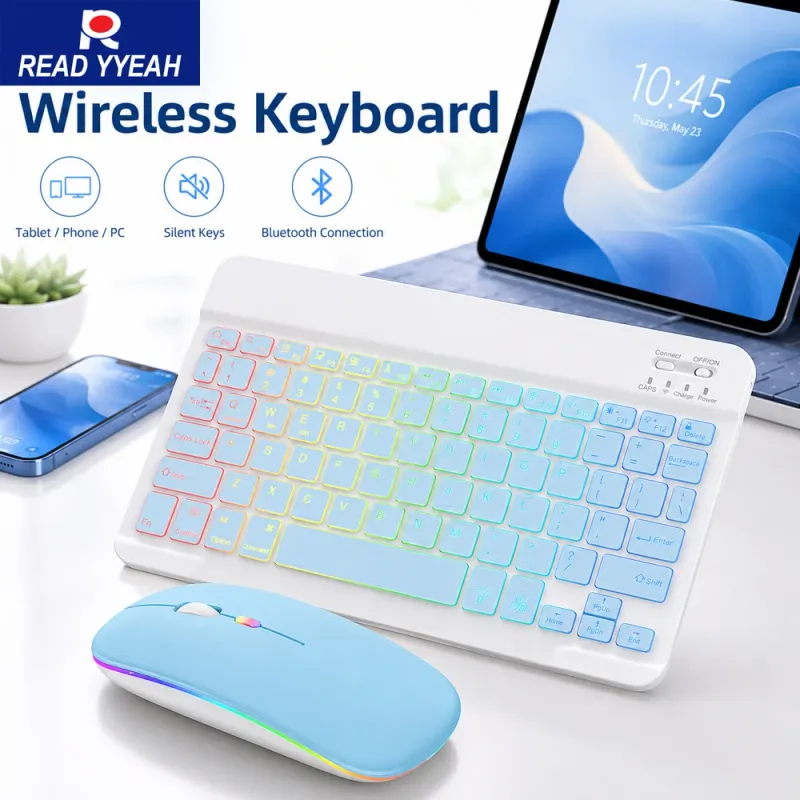 Ultra Slim 7-Color RGB Keyboard & Mouse Combo 1