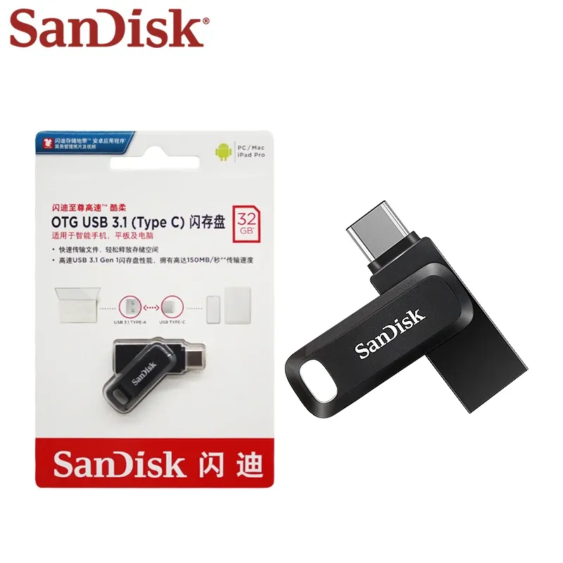 SanDisk Dual OTG USB 3.1 Pen Drive 64GB-512GB 3