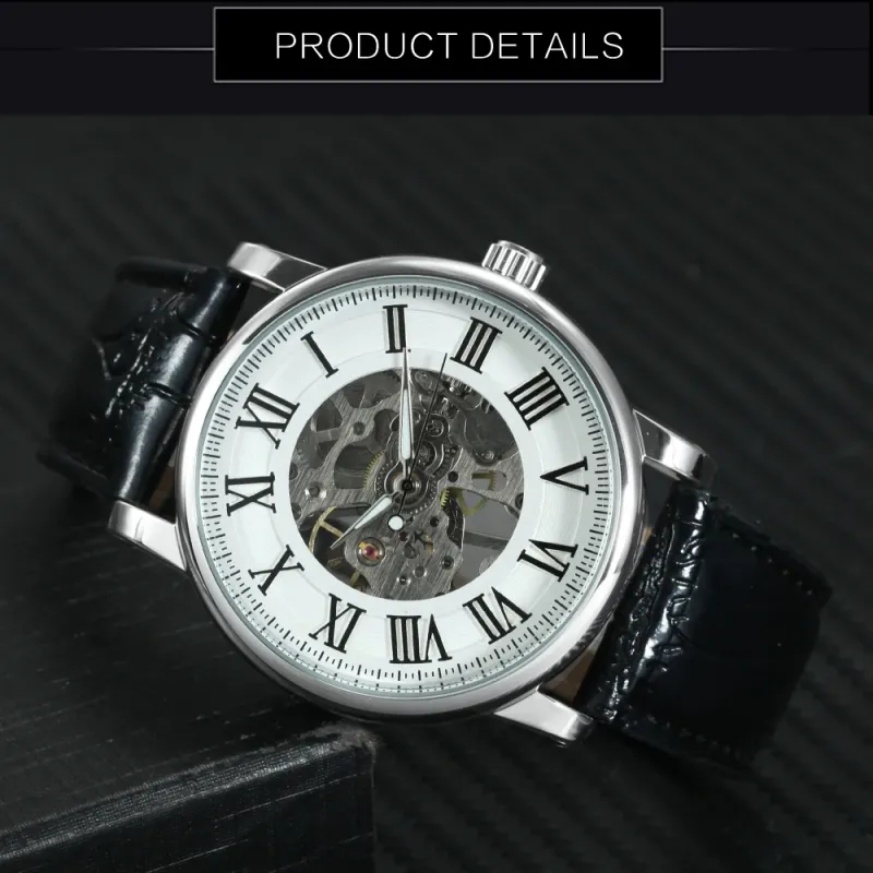 WINNER Men's Skeleton Dress Watch 3