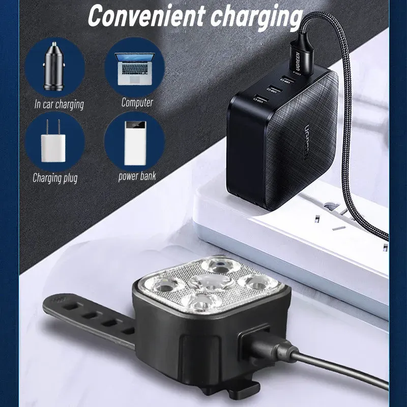 USB Rechargeable Bike Light Set 6