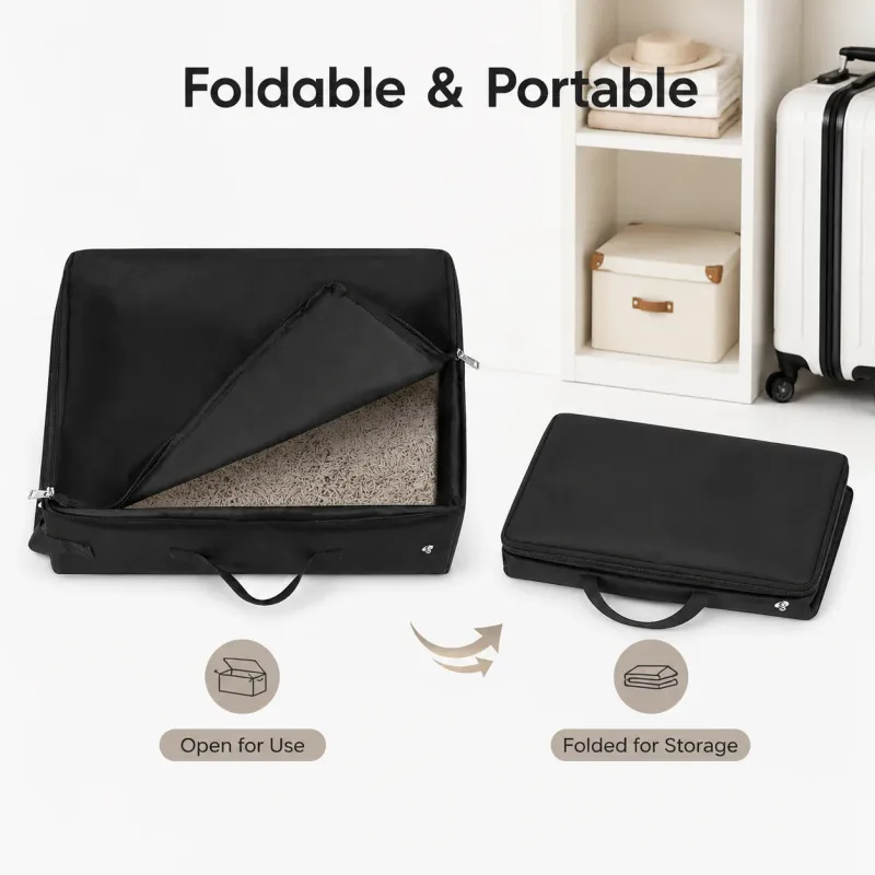 Portable Foldable Cat Litter Box 4