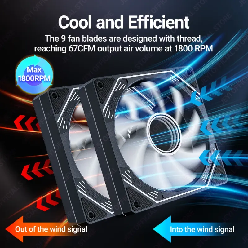 JEYI 120mm RGB PC Cooling Fan Kit 2