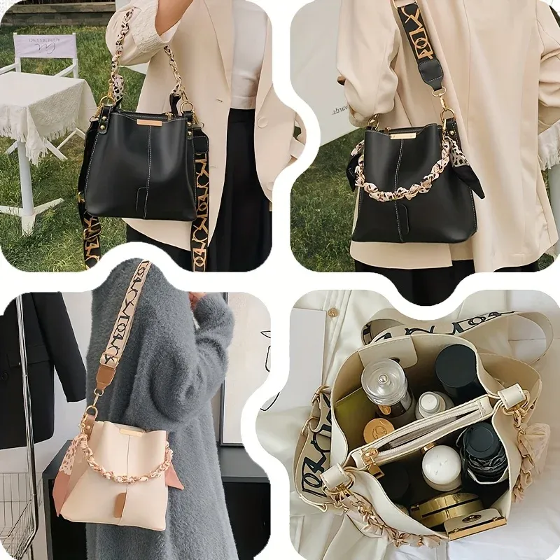 Ribbon Chain Bucket Crossbody Bag 3