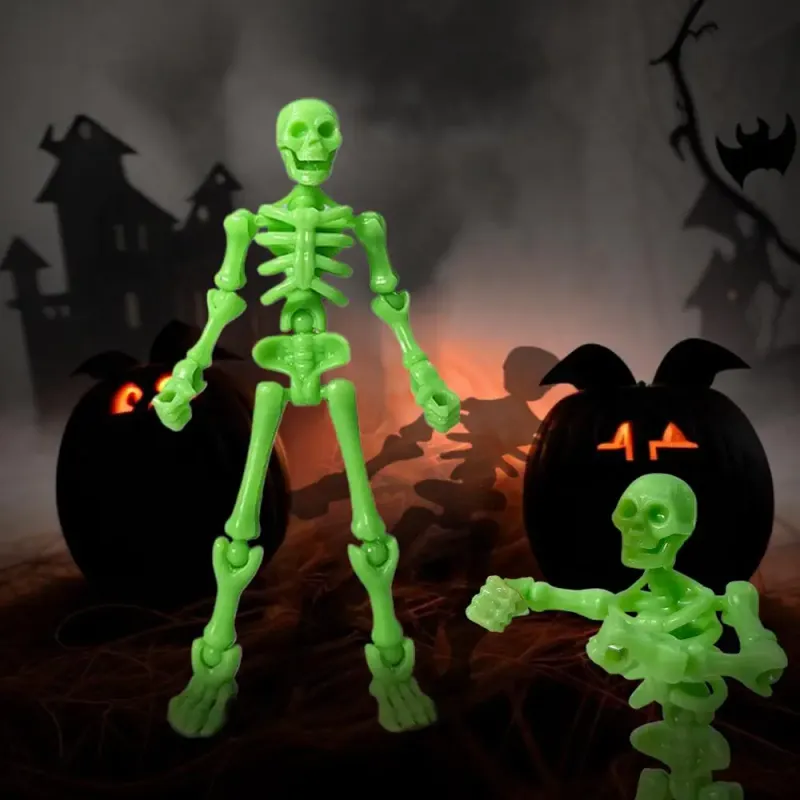 Posable Mini Skeleton Figurines for Halloween 3