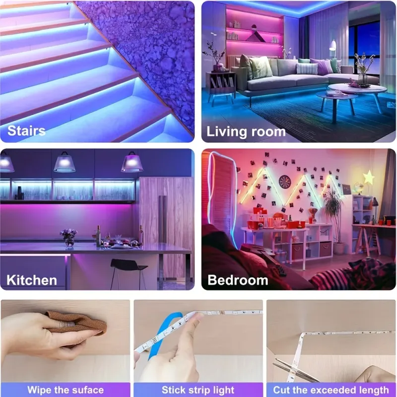 RGB LED Strip Lights with Music Sync 6