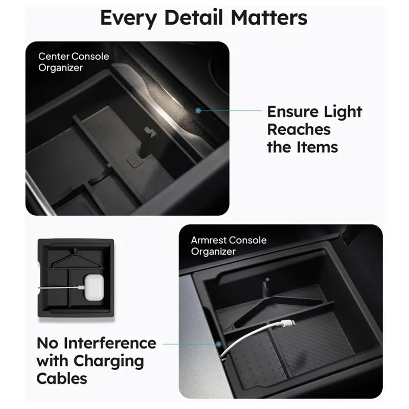 Tesla Center Console Organizer Box 6