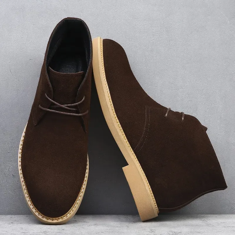 Men's Suede Pointed Chelsea Boots 4