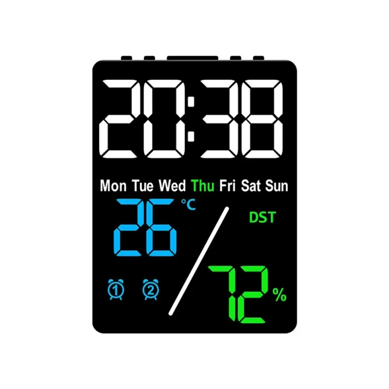 Digital Alarm Clock with Temp/Humidity 3