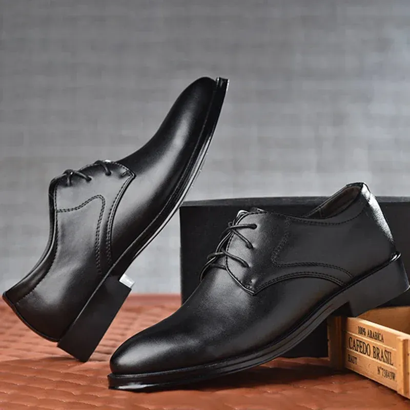 Black Leather Oxford Dress Shoes 3