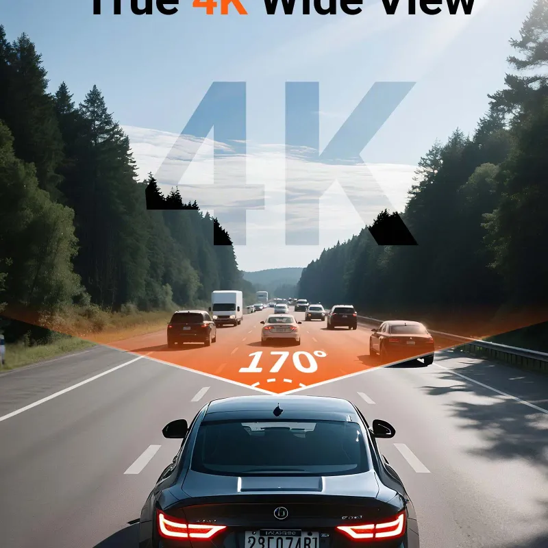 4K WiFi Dual Dash Cam Front+Rear 2