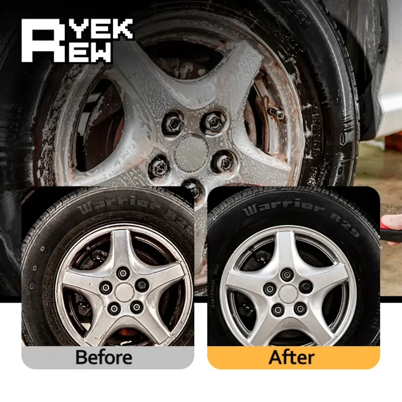 Tire Cleaner Foam Spray & Black Tire Shine 3