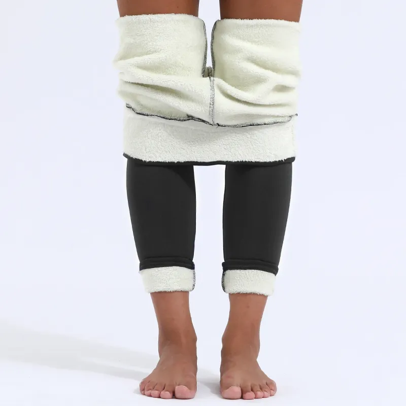 Seamless High Waist Lamb Fleece Leggings 2