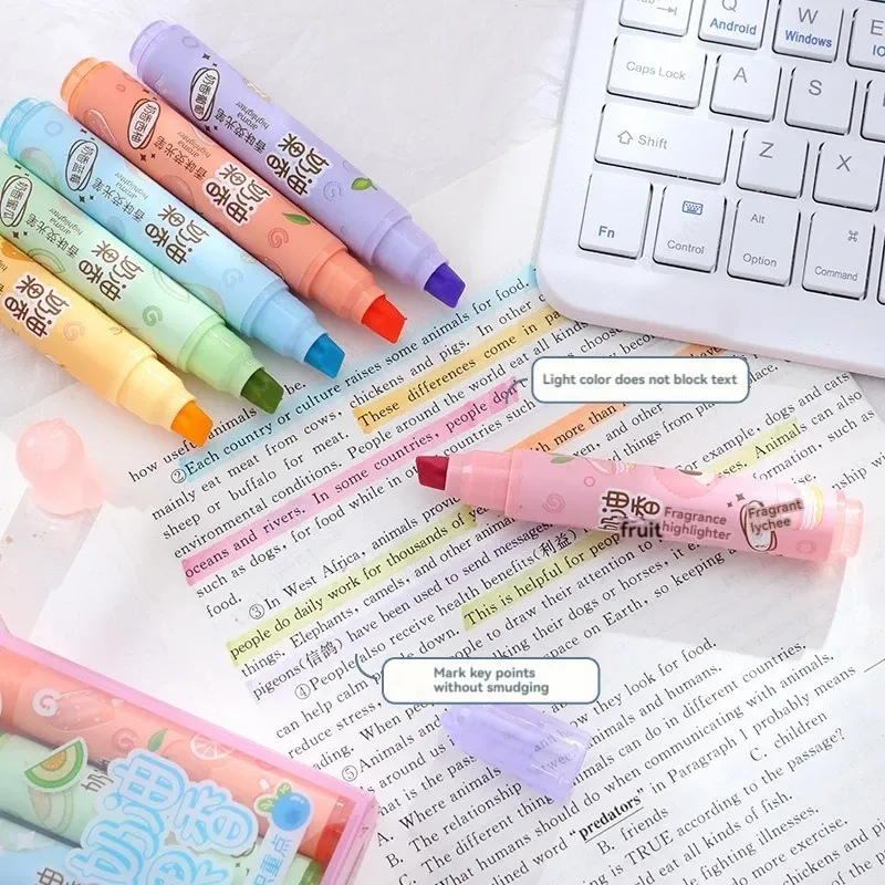 6pc Pastel Scented Highlighter Set 4