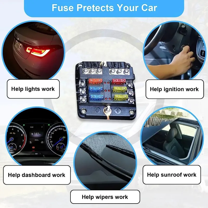 180Pcs Car Fuse Assorted Kit 5