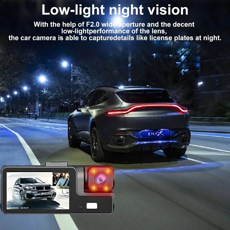 3CH Dash Cam with Night Vision & Parking Monitor 3