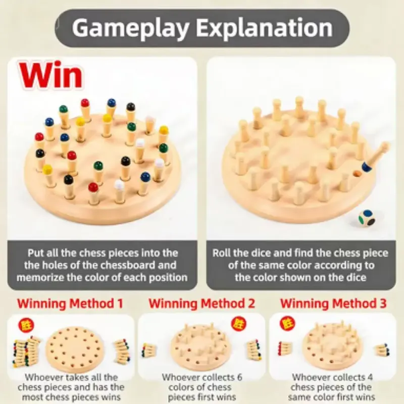 Memory Chess Matching Family Board Game 6