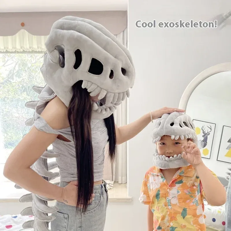 Plush Dinosaur Skeleton Cosplay Costume 4