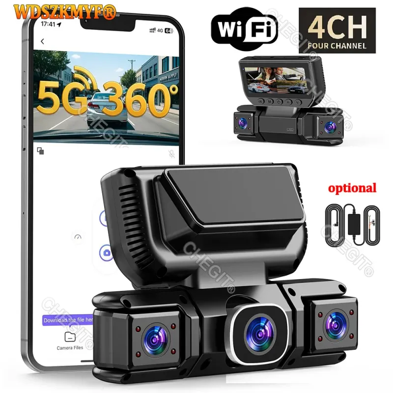 4-Channel WiFi Dashcam with 360° View 1