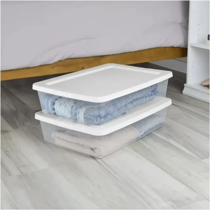 28-Quart Clear Storage Bins (2-Pack) 7