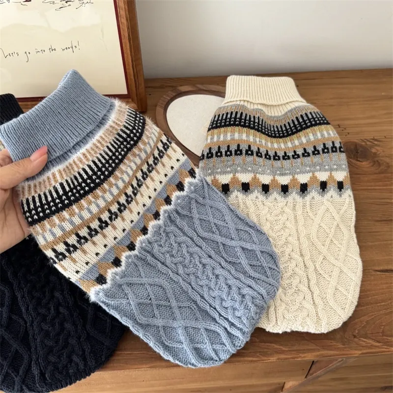 Winter Wool Knit Dog Sweater 2