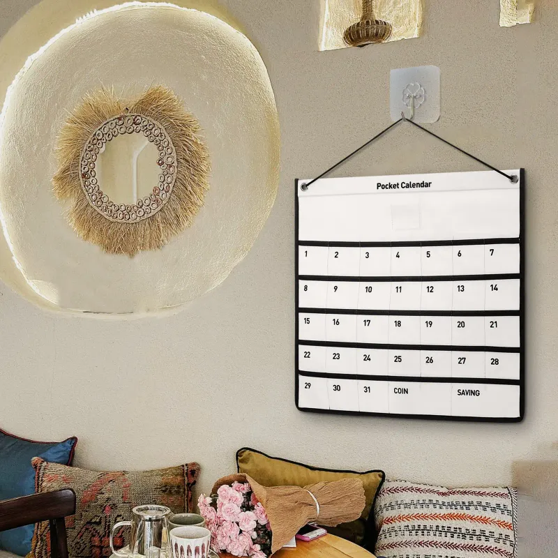 Wall Calendar Pocket Organizer 3