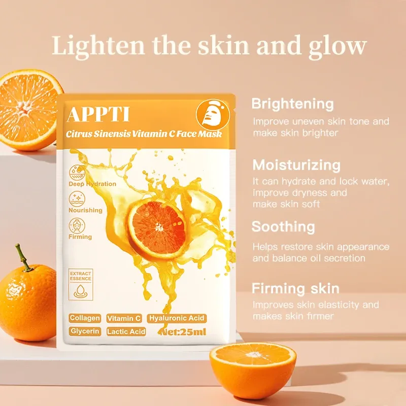 APPTI Vitamin C Facial Sheet Masks (10-Pack) 6