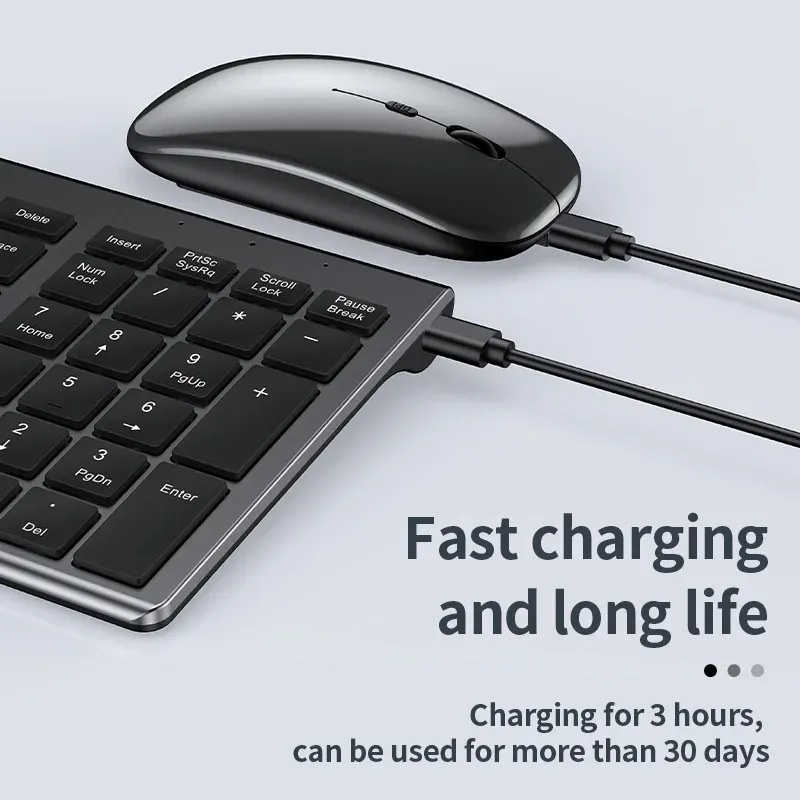 Jomaa Slim Rechargeable Keyboard Mouse Combo 3