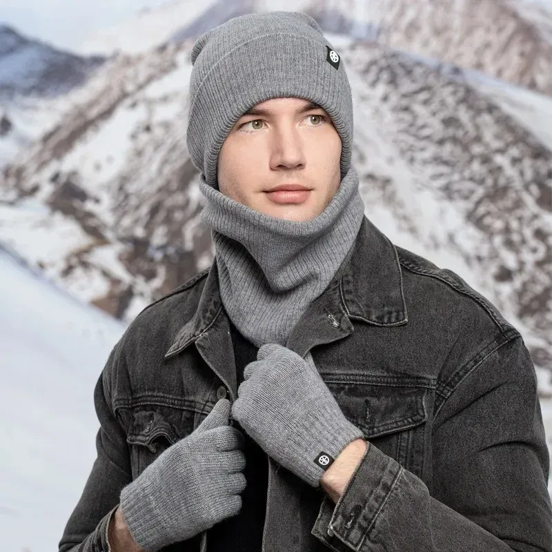 Winter Scarf Hat Gloves Gift Set 2