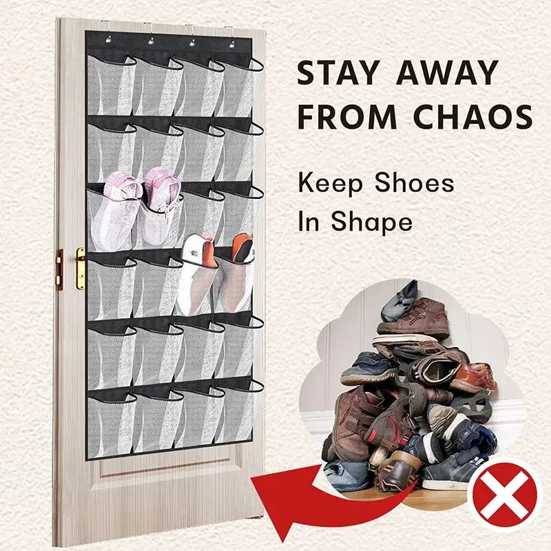 24-Pocket Wall Mount Shoe Organizer 6