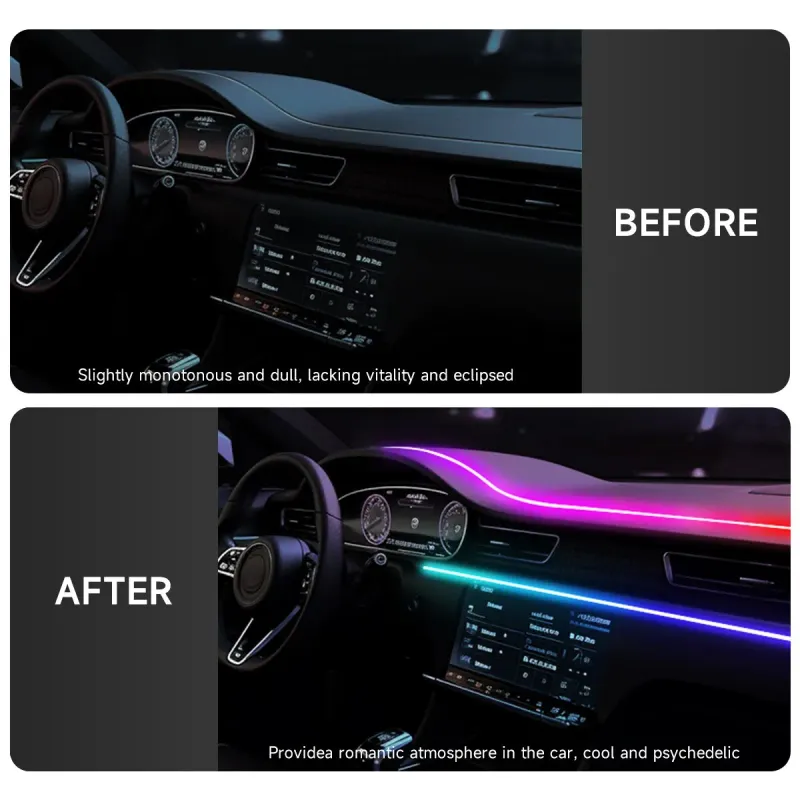 64 Color RGB Car Ambient Light Strips 2