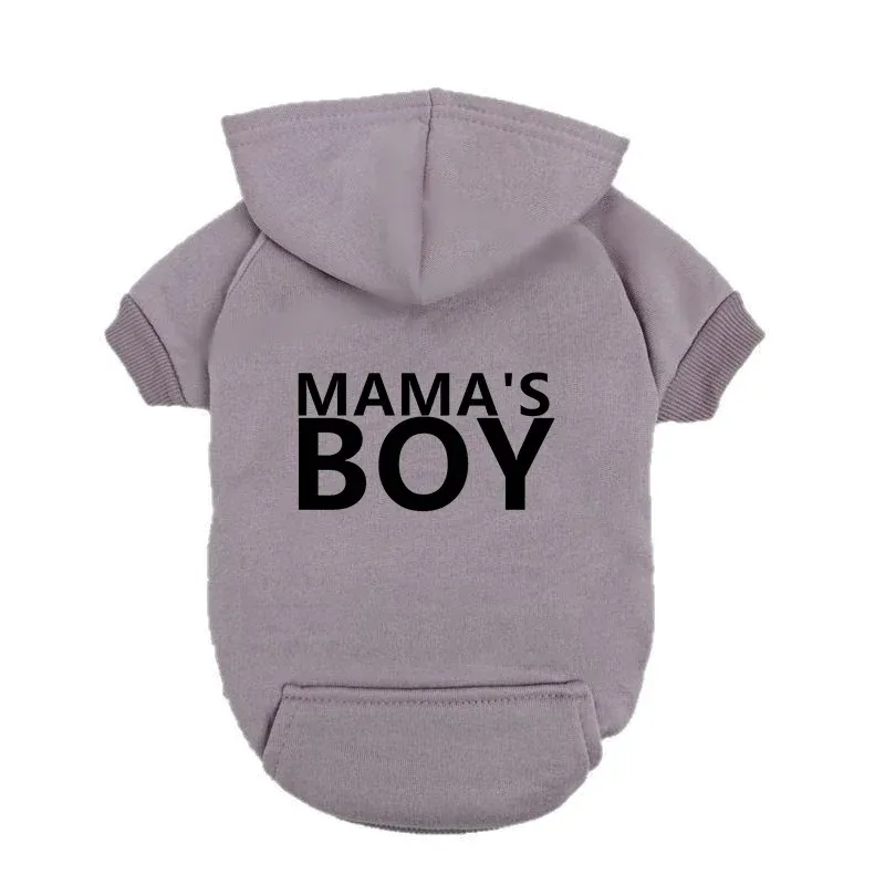 Mama's Boy Fleece Dog Hoodie 3
