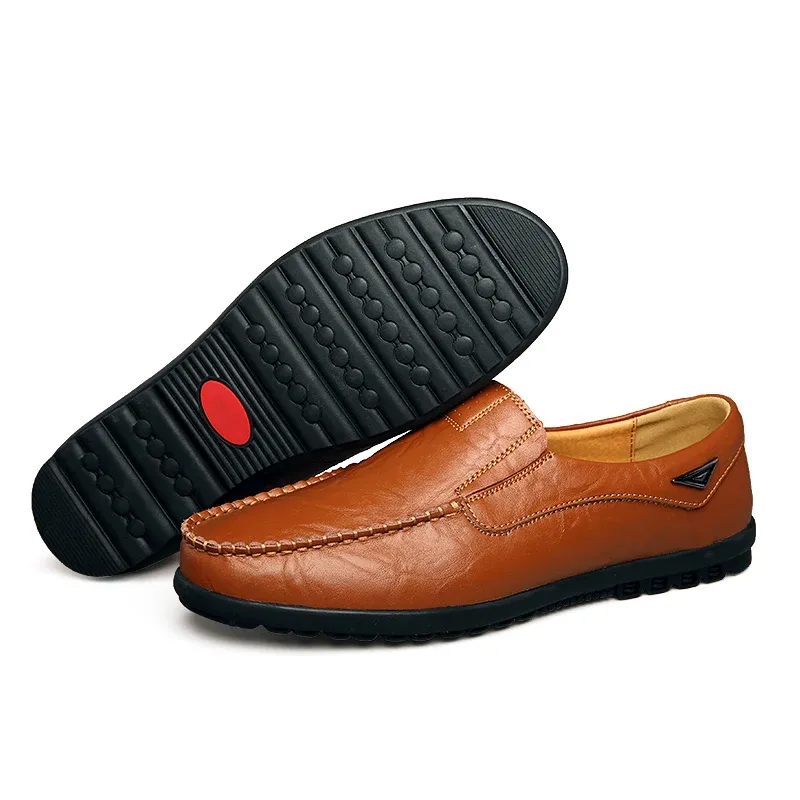 Men's Genuine Leather Loafers Driving Shoes 2
