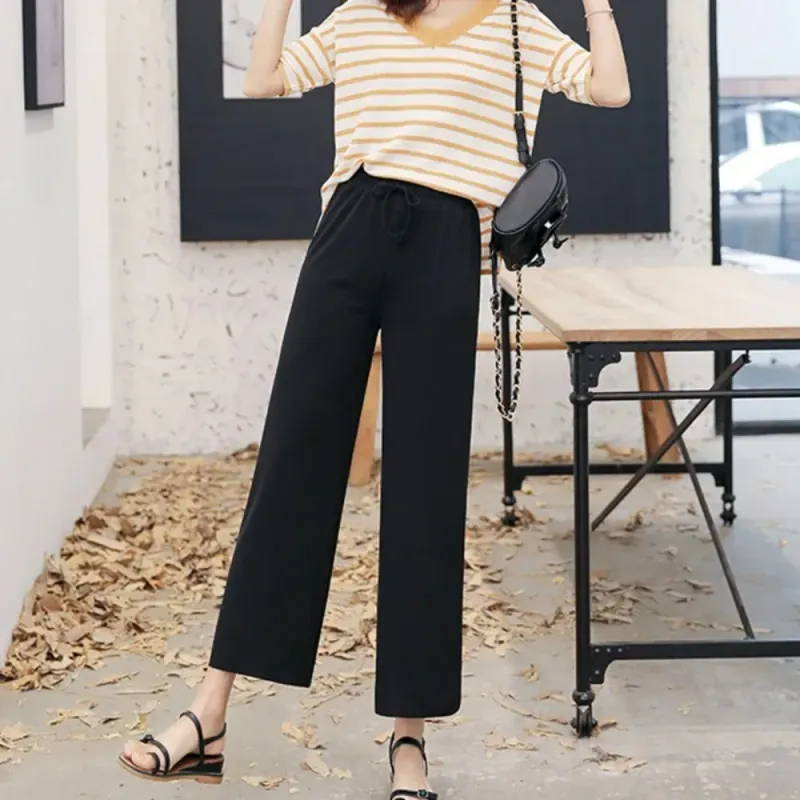 Wide Leg Ice Silk Summer Pants 4