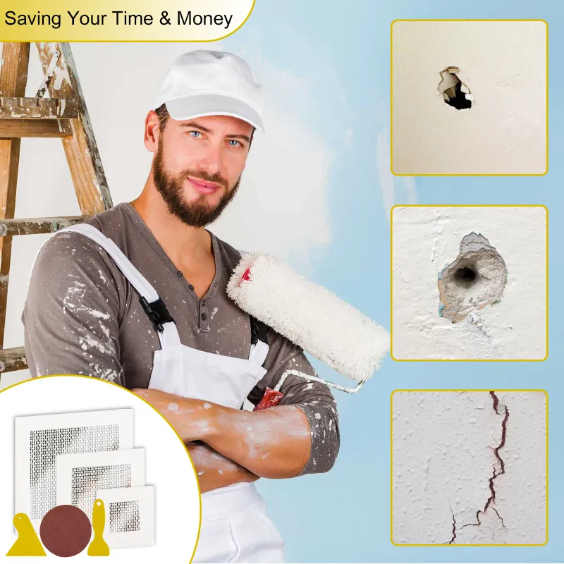 12-Pack Self-Adhesive Wall Patch Kit 6