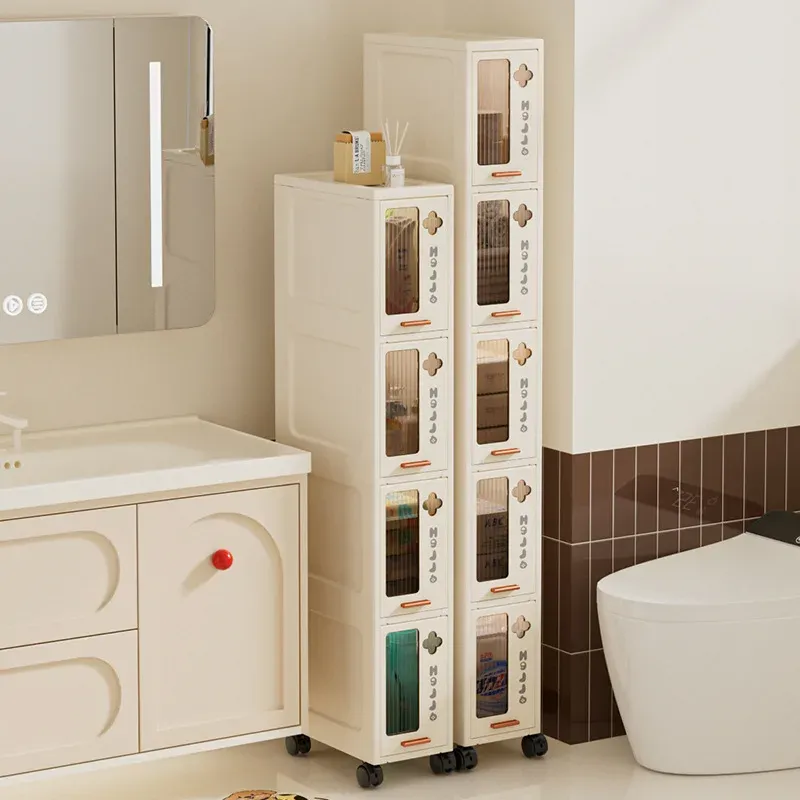 Slim Storage Cabinet with Drawers 2