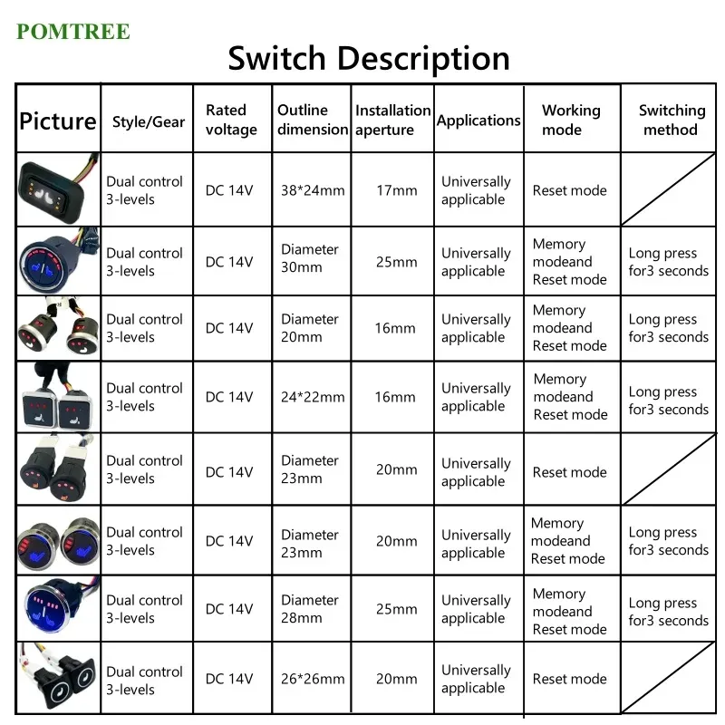 Universal 2-Seat Car Seat Heater Kit 2